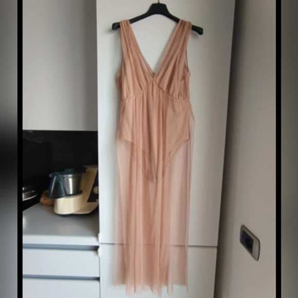 Zara Tops - Zara Overlay Bodysuit S